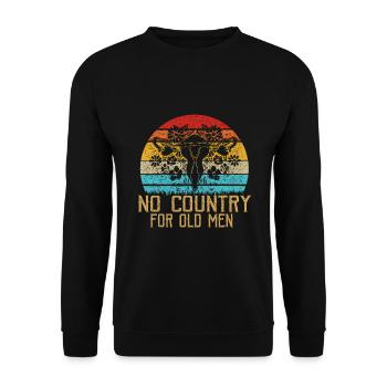 Kein Land Für Alte Männer Uterus Feministische Frauen Recht - Unisex Pullover - Schwarz - Vorne - Alina (178cm) & Michal (187cm)
