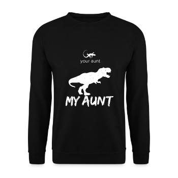 Your Aunt My Aunt Funny Lizard Cute Dinosaur - Unisex Sweatshirt - black - Front - Alina (178cm) & Michal (187cm)