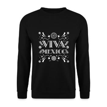 Mexican Fiesta Cinco De Mayo Gift Viva Mexico - Unisex Sweatshirt - black - Front - Alina (178cm) & Michal (187cm)