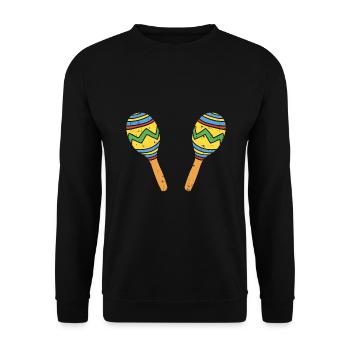 Cinco De Mayo Maracas Boobs Funny Mexican Women - Unisex Sweatshirt - black - Front - Alina (178cm) & Michal (187cm)