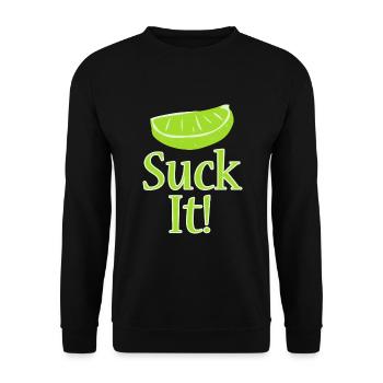 Cinco de Mayo Tequila Trinken Lustig Saugen - Unisex Pullover - Schwarz - Vorne - Alina (178cm) & Michal (187cm)