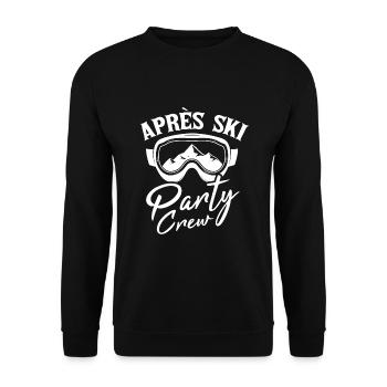 Apres Ski JGA Bière Apres Vêtements Fancy Dress Cadeau - Sweat-shirt Unisexe - noir - Devant - Alina (178cm) & Michal (187cm)