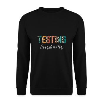 Rock The Test Teacher Coordinateur des tests de la journée de test - Sweat-shirt Unisexe - noir - Devant - Alina (178cm) & Michal (187cm)