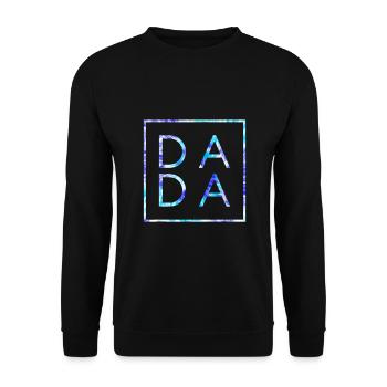 Vatertag für frischgebackenen Vater, Dada, lustige Krawattenfarbe Dada - Unisex Pullover - Schwarz - Vorne - Alina (178cm) & Michal (187cm)