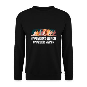 Citation féministe Les femmes autonomisées autonomisent les femmes - Sweat-shirt Unisexe - noir - Devant - Alina (178cm) & Michal (187cm)