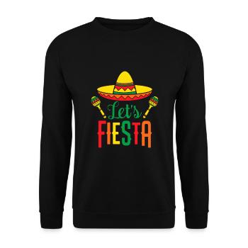 Cinco De Mayo Let's Fiesta Cactus Sombrero Hat - Sweat-shirt Unisexe - noir - Devant - Alina (178cm) & Michal (187cm)
