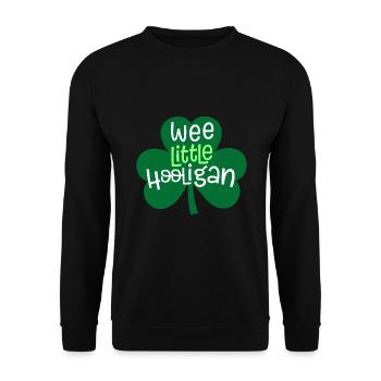 Wee Little Hooligan St Patrick's Day Kids Boys - Unisex Sweatshirt - black - Front - Alina (178cm) & Michal (187cm)