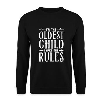 I'm The Oldest Child I Make The Rules Funny - Unisex Sweatshirt - black - Front - Alina (178cm) & Michal (187cm)