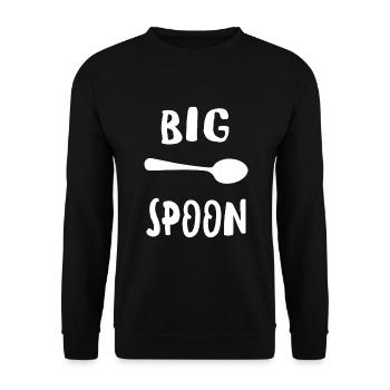 Big Spoon - Funny Matching Family Couple - Unisex Sweatshirt - black - Front - Alina (178cm) & Michal (187cm)
