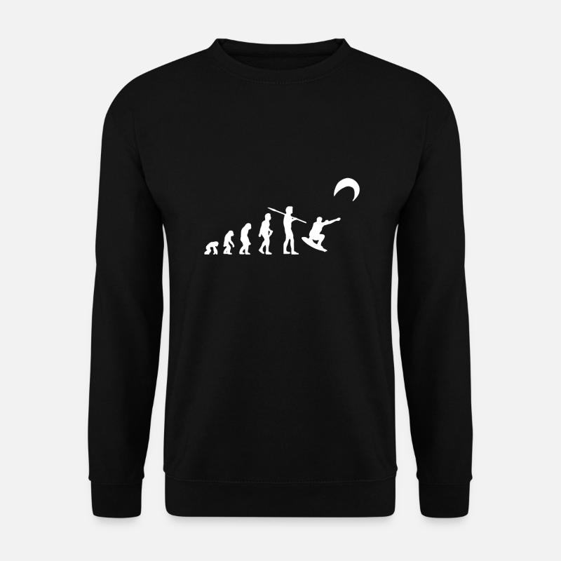 Kitersurfer Evolution Kiteboarding Kitesurfing - Unisex Sweatshirt - black