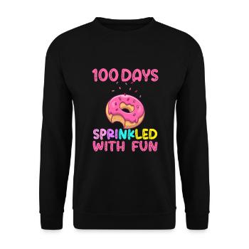 100 Days Sprinkled With Fun, 100 Days Of School - Unisex Sweatshirt - black - Front - Alina (178cm) & Michal (187cm)