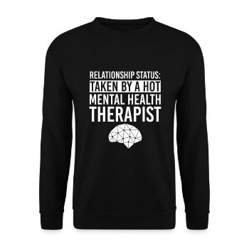 Mental Health Therapist Apparel | Funny Therapists - Unisex Sweatshirt - black - Front - Alina (178cm) & Michal (187cm)