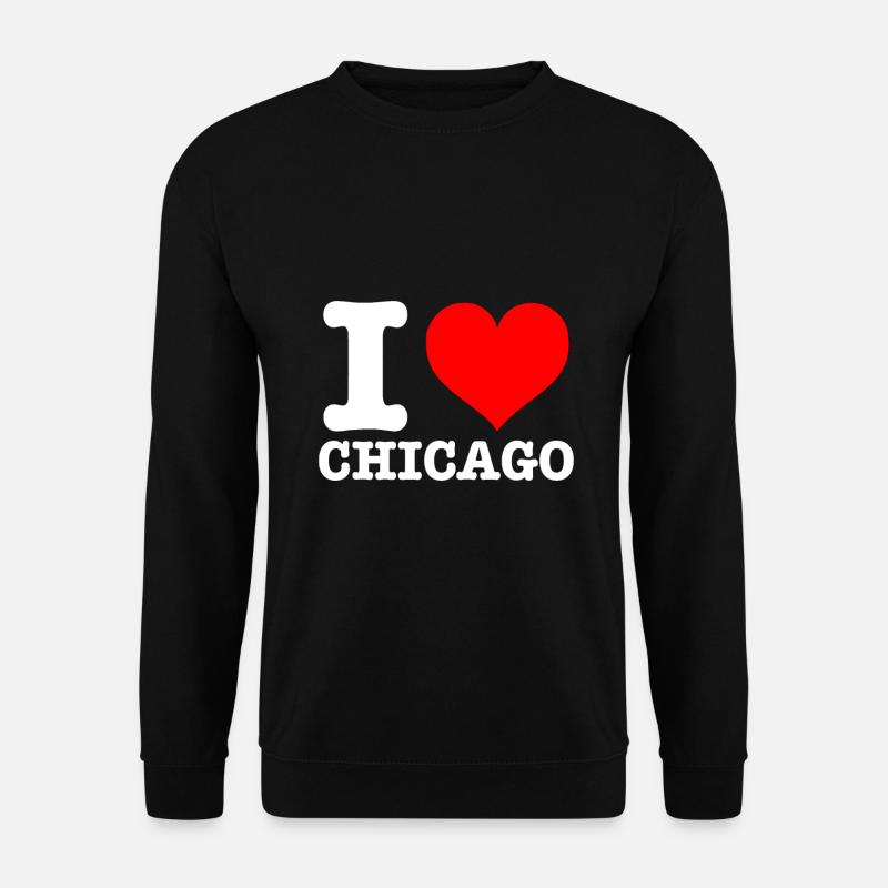 Chicago - I Heart Chicago - Ich liebe Chicago - Unisex Pullover - Schwarz