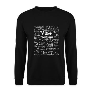 Quadratwurzel von 256 | 16. Geburtstag 16 Jahre alt - Unisex Pullover - Schwarz - Vorne - Alina (178cm) & Michal (187cm)
