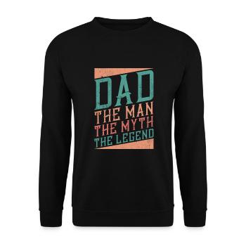 World's Coolest Dad Promoted to Father - Unisex Sweatshirt - black - Front - Alina (178cm) & Michal (187cm)