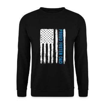 Stolzer Pflegevater Elternteil Familie Adoptionstag Männer - Unisex Pullover - Schwarz - Vorne - Alina (178cm) & Michal (187cm)