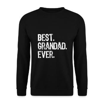 Best Grandad Ever Family Funny Cool - Unisex Sweatshirt - black - Front - Alina (178cm) & Michal (187cm)