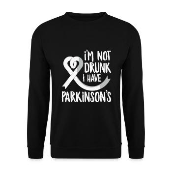I'm Not Drunk I Have Parkinson's Funny Parkinson's - Unisex Sweatshirt - black - Front - Alina (178cm) & Michal (187cm)