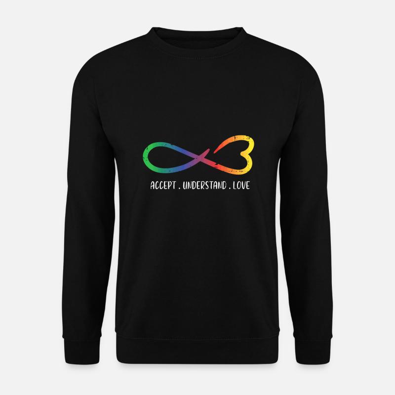 Autismus Unendlichkeit Akzeptieren Verstehen Bewusstsein - Unisex Pullover - Schwarz
