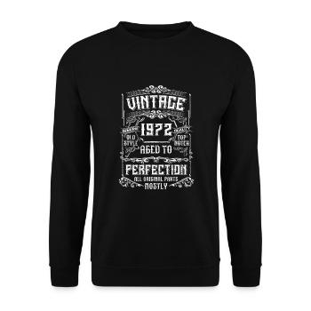 Millésime 1972 51ème Anniversaire Cadeau Hommes 51 ans - Sweat-shirt Unisexe - noir - Devant - Alina (178cm) & Michal (187cm)