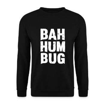 Bah Humbug Funny Christmas Grumpy Scrooge - Unisex Sweatshirt - black - Front - Alina (178cm) & Michal (187cm)