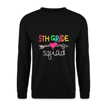 5th Grade Squad Fifth Teacher Student Team - Unisex Sweatshirt - black - Front - Alina (178cm) & Michal (187cm)