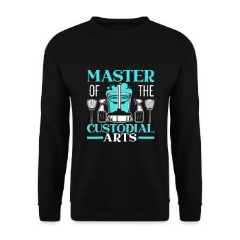 Meister der Hausmeisterschule der Verwahrungskünste - Unisex Pullover - Schwarz - Vorne - Alina (178cm) & Michal (187cm)