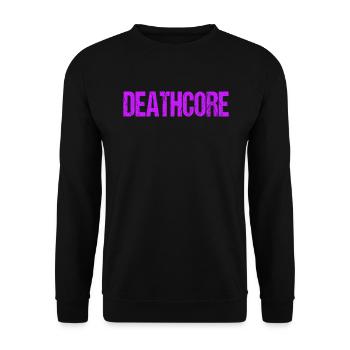 Lustiges Deathcore Pink Sarkastischer Metal - Unisex Pullover - Schwarz - Vorne - Alina (178cm) & Michal (187cm)