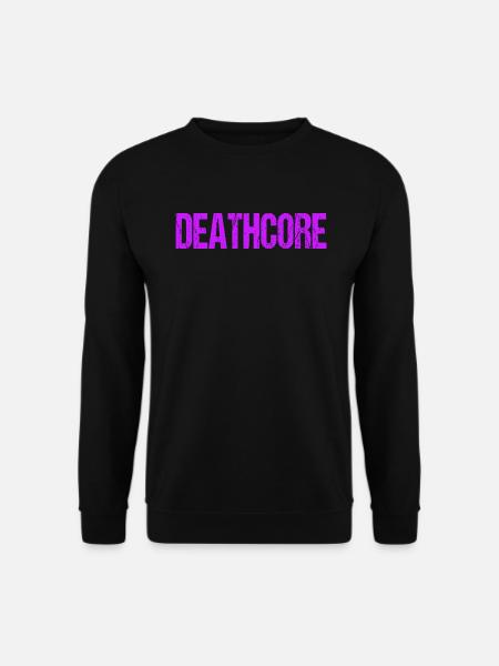 Lustiges Deathcore Pink Sarkastischer Metal - Unisex Pullover - Schwarz