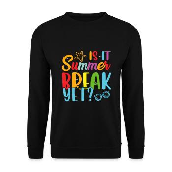 Ist schon Sommerpause? Letzter Tag - Unisex Pullover - Schwarz - Vorne - Alina (178cm) & Michal (187cm)