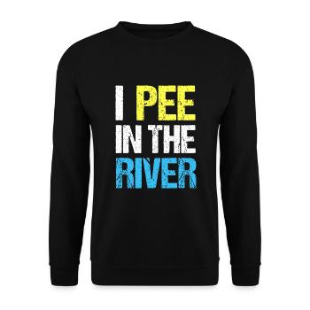 Je fais dans la rivière drôle d’été - Sweat-shirt Unisexe - noir - Devant - Alina (178cm) & Michal (187cm)