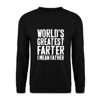 Le plus grand agriculteur du monde, je veux dire père - Sweat-shirt Unisexe - noir - Devant - Alina (178cm) & Michal (187cm)