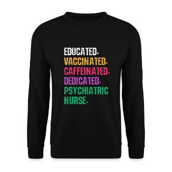 Psych Nurse Psychiatric Nursing Mental Health - Unisex Sweatshirt - black - Front - Alina (178cm) & Michal (187cm)