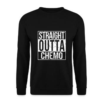 Chemise chimio Straight Outta Battle Cancer Awareness - Sweat-shirt Unisexe - noir - Devant - Alina (178cm) & Michal (187cm)