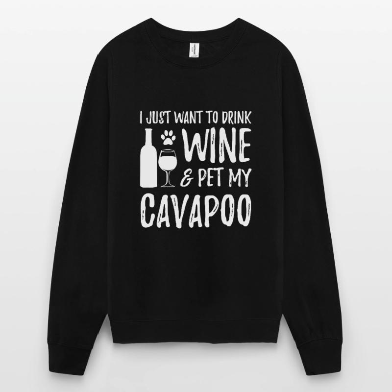 Vin et Cavapoo, pour Cavapoo Dog Sweat-shirt Unisexe