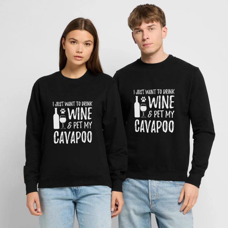 Vin et Cavapoo, pour Cavapoo Dog Sweat-shirt Unisexe