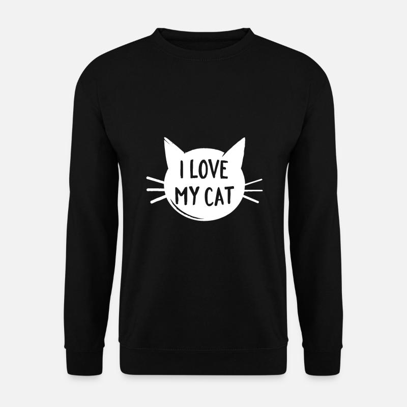 Ich liebe meine Katze - Unisex Pullover - Schwarz
