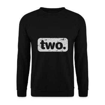 Numéro 2 Hommes Femmes 2ème anniversaire de mariage Lui Elle - Sweat-shirt Unisexe - noir - Devant - Alina (178cm) & Michal (187cm)