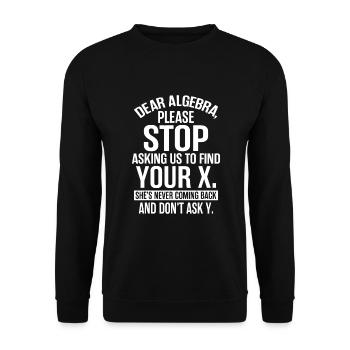 Complicated Math Apparel - Awesome Funny Algebra - Unisex Sweatshirt - black - Front - Alina (178cm) & Michal (187cm)