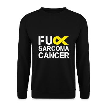 Fick Sarkom Krebs Bewusstsein Gelb - Unisex Pullover - Schwarz - Vorne - Alina (178cm) & Michal (187cm)
