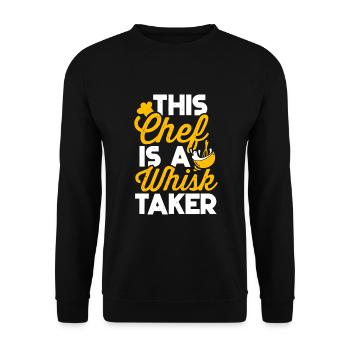 Chef Whisk Taker Funny Kitchen Cooking Lover - Unisex Sweatshirt - black - Front - Alina (178cm) & Michal (187cm)