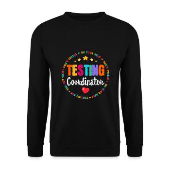 Test Day Teacher Ideas School Testing Coordinator - Unisex Sweatshirt - black - Front - Alina (178cm) & Michal (187cm)