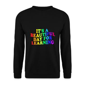 First Day of School Gift Teacher Students Rainbow - Unisex Sweatshirt - black - Front - Alina (178cm) & Michal (187cm)