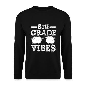 Back To School 5th Grade Vibes - Unisex Sweatshirt - black - Front - Alina (178cm) & Michal (187cm)