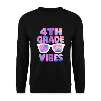 Zurück zur Schule 4. Klasse Vibes - Unisex Pullover - Schwarz - Vorne - Alina (178cm) & Michal (187cm)