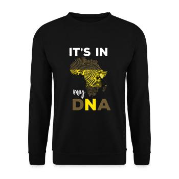 Its In My DNA Black History Month African Roots - Unisex Sweatshirt - black - Front - Alina (178cm) & Michal (187cm)