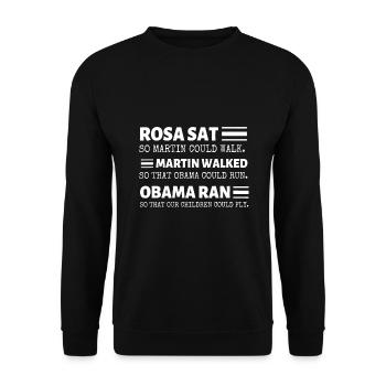 Histoire des Noirs Leaders noirs influents - Sweat-shirt Unisexe - noir - Devant - Alina (178cm) & Michal (187cm)
