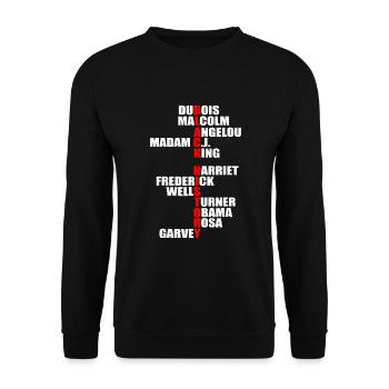 Black History African Month Melanin Support - Unisex Sweatshirt - black - Front - Alina (178cm) & Michal (187cm)