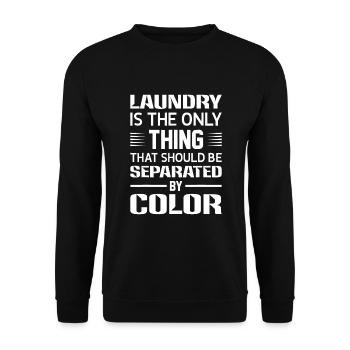 La lessive est la seule chose séparée par la couleur - Sweat-shirt Unisexe - noir - Devant - Alina (178cm) & Michal (187cm)