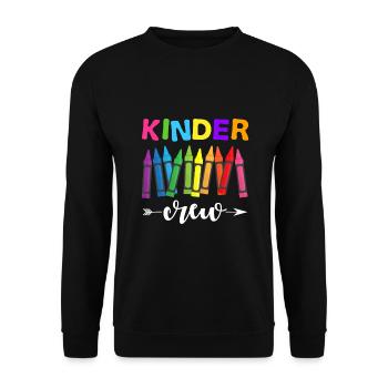 Kinder Crew Enseignante de maternelle - Sweat-shirt Unisexe - noir - Devant - Alina (178cm) & Michal (187cm)